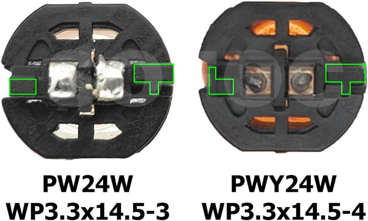 SOFOC-PWY24W Automobil Frontblinker Standlicht Tagfahrlicht etc 12V 24W Gelb 2Stk Bernsteingelb PWY2