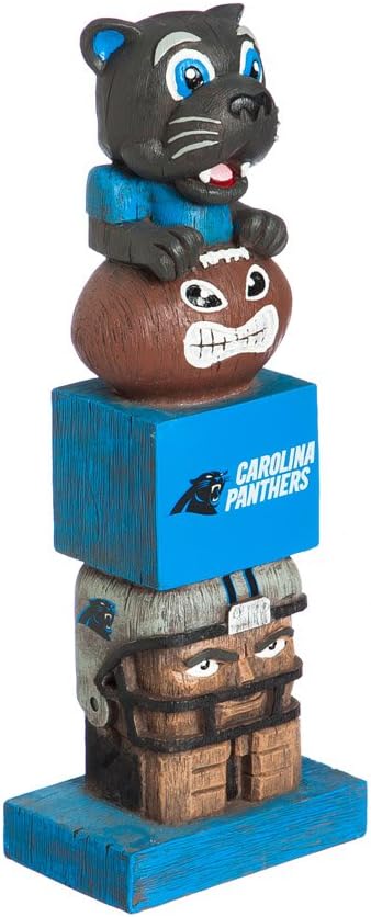 Team Sports America NFL Unisex NFL Tiki Totem Carolina Panthers 41 cm Carolina Panthers, Carolina Pa