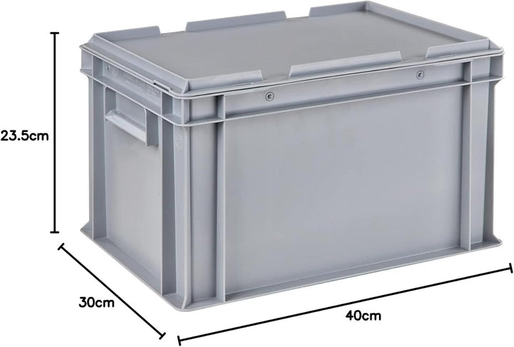 Eurobox mit Deckel 400x300x235mm | Aufbewahrungsbox, Box, Kunststoffbox, Lagerbox, Regalbox