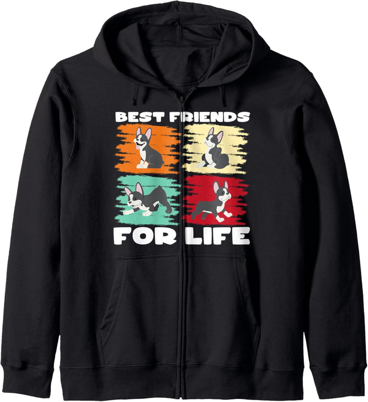 Boston Terrier - Beste Freunde Kapuzenjacke