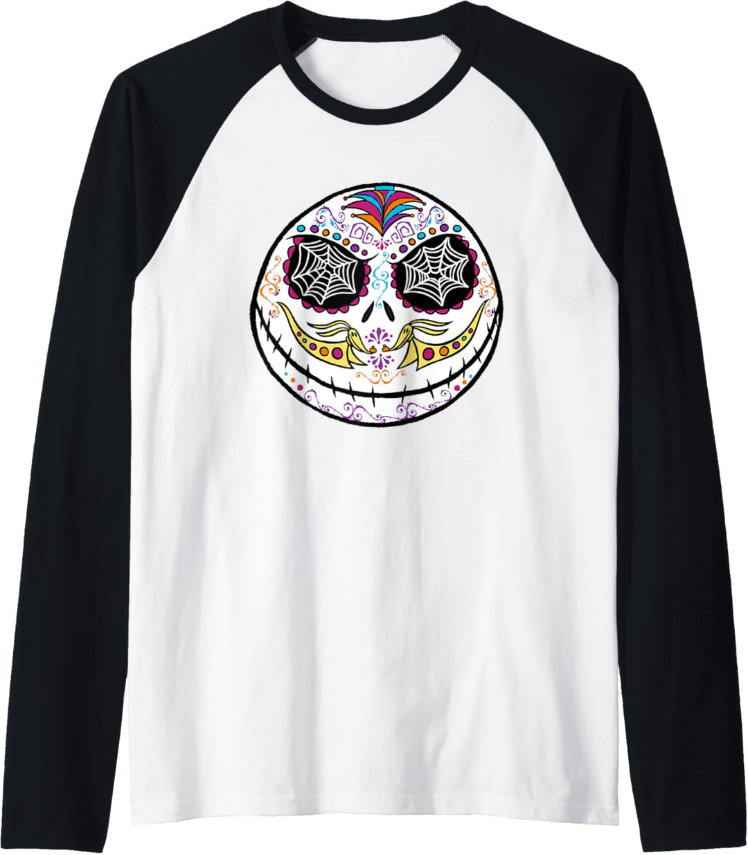 Disney The Nightmare Before Christmas Jack Sugar Skull Raglan