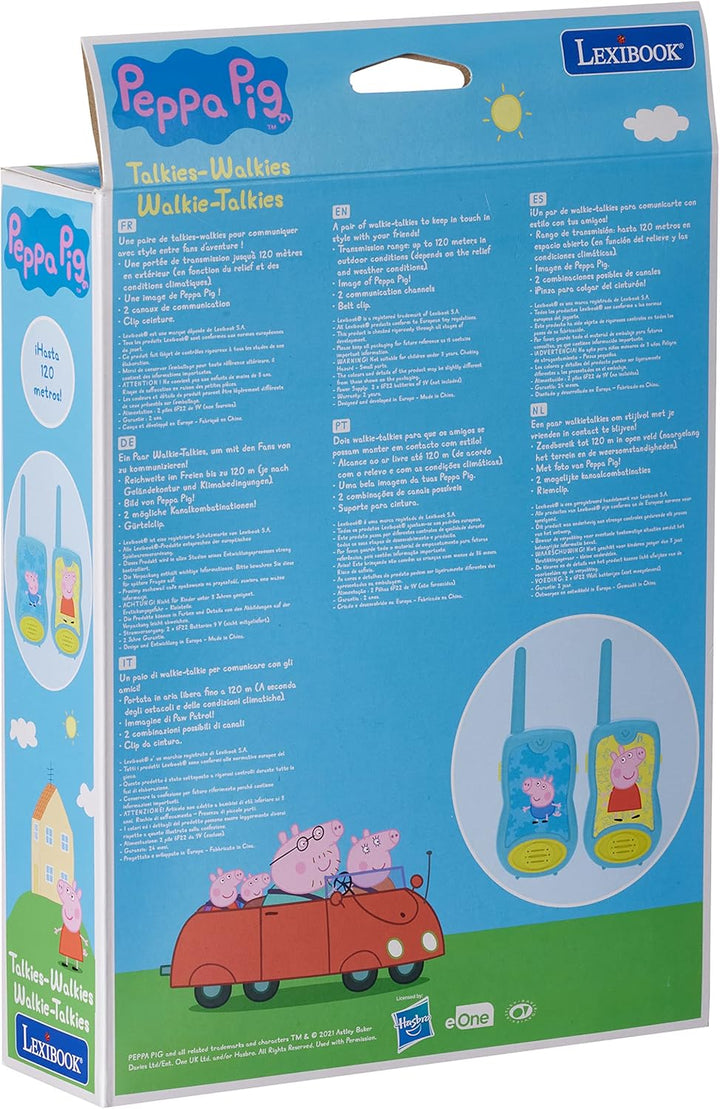 Lexibook, Peppa Pig, Talkies-Walkies 200m, Kommunikationsspiel für Kinder, 2 Kommunikationskanäle, G