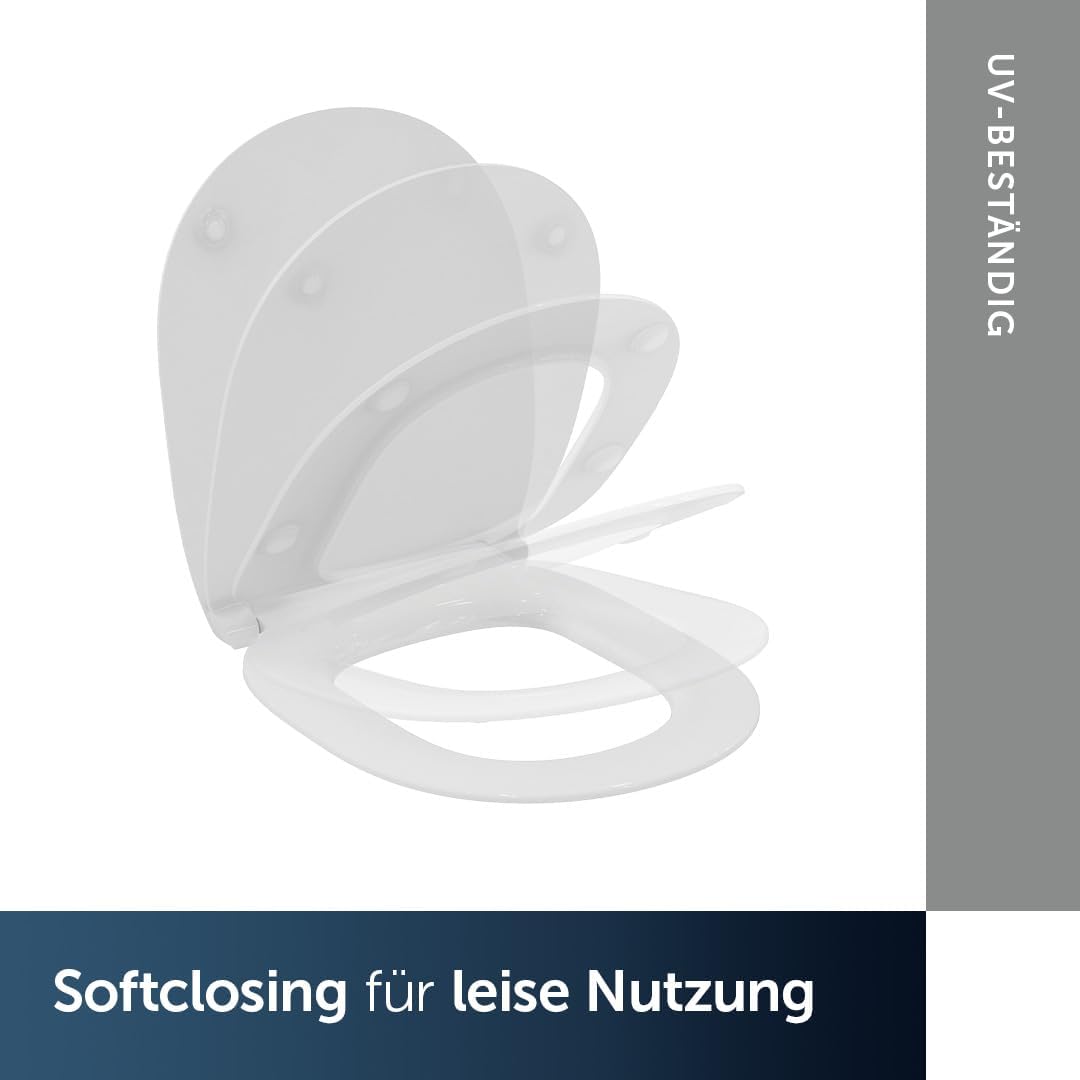 Ideal Standard E772401 Connect WC-Sitz mit Softclosing, Flat Flat mit