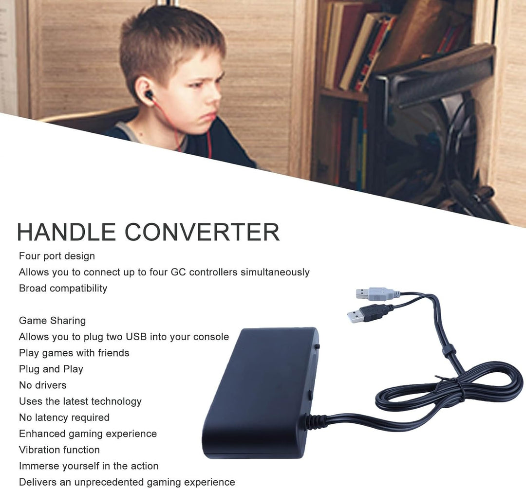 Controller Adapter für, Controller Adapter für Wii U, PC, für Switch, 4 Ports 3 in 1 Game Controller