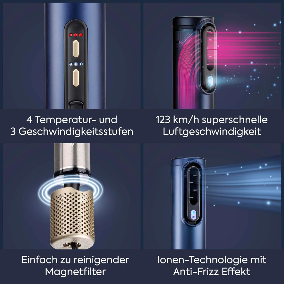 BaByliss Air Wand - Haartrockner, Glätteisen and Styler in einem, Wet to Dry, Anti-Frizz Ionen-Techn