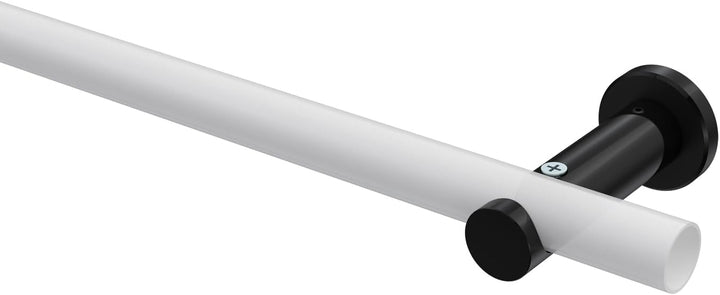 INTERDECO Träger/Wandhalter Schwarz, offen 7,5 cm Abstand, 1-läufig 20 mm Ø, Platon (4 Stück)