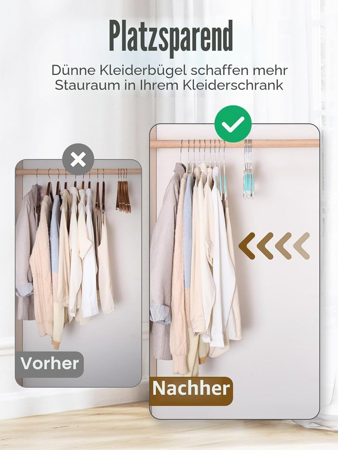HOUSE DAY 50 Stück Kleiderbügel Kunststoff - Plastik Nass und Trocken Rutschfester Kleiderbügel Plat
