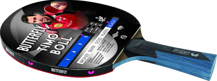 Butterfly Timo Boll Black Tischtennisschläger + 3*** ITTF R40+ Tischtennisbälle | Tischtennisschläge