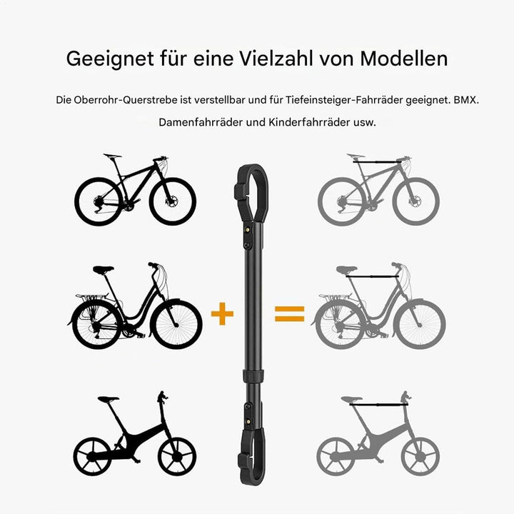 Fahrradregalstangen, Bike Crossbar, Verdickte Legierungstahl -Fahrrad -Dachträger für den Transport,