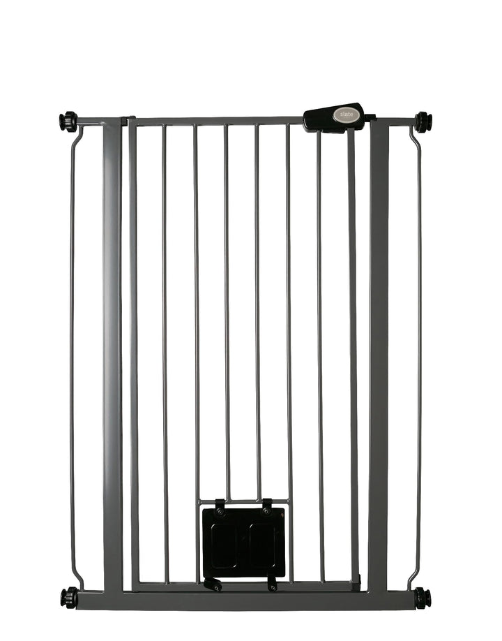 Bettacare Haustier-Tor mit Cat Flap effektive Barriere für Haustiere (75cm - 84cm, Grau)