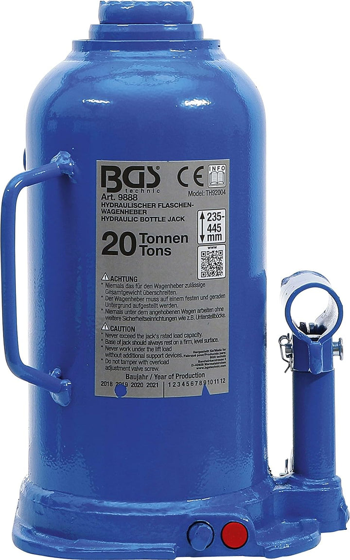 BGS 70041 | Hydraulischer Flaschen-Wagenheber | extra flach | 10 t | Stempelwagenheber/Kompakt-Wagen