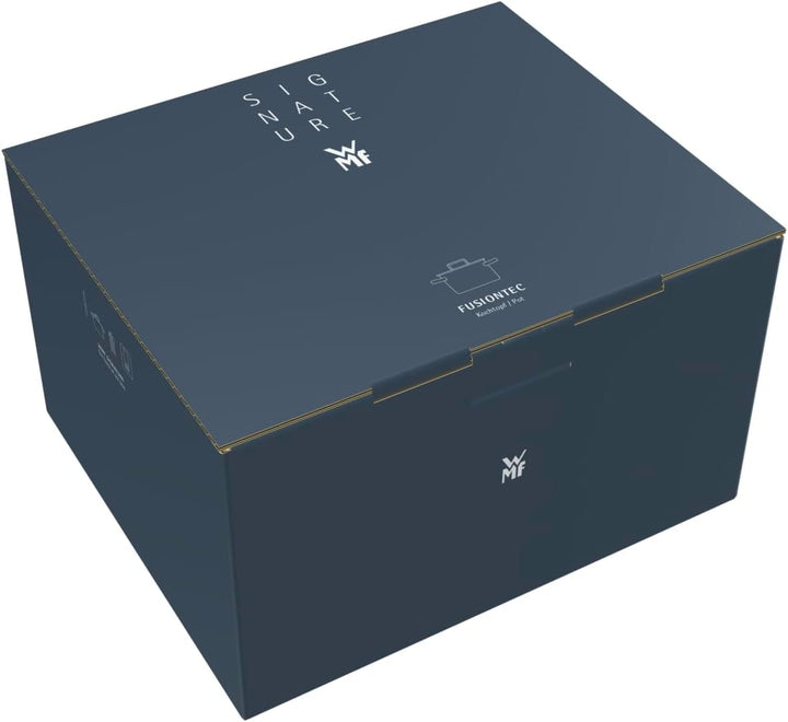 WMF Fusiontec Functional Kochtopf gross 20cm, Fleischtopf Induktion 3,7l, Glasdeckel mit Abgiessfunk