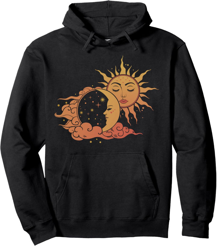 Trendy Sun Moon Eclipse Love Pullover Hoodie