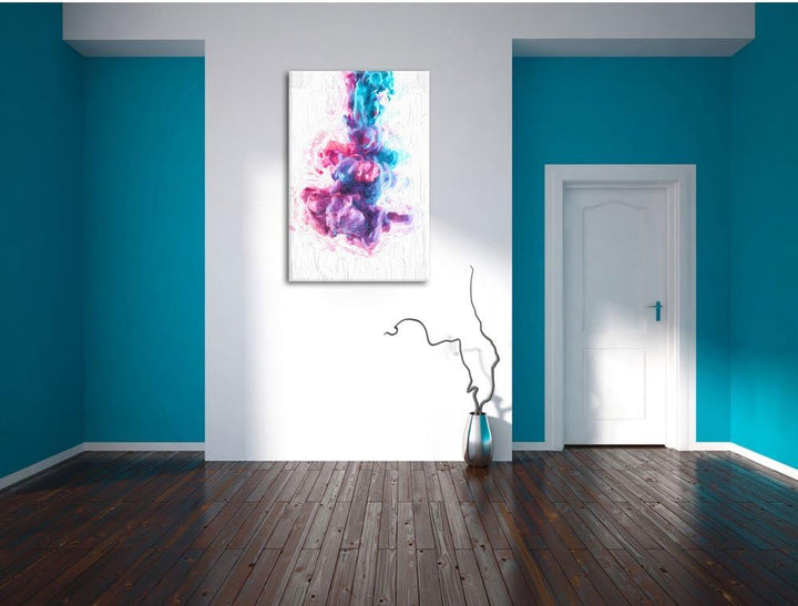 Pixxprint Abstract Art Bunter Qualm als Leinwandbild/Grösse: 100x70 / Wandbild/Kunstdruck/fertig bes