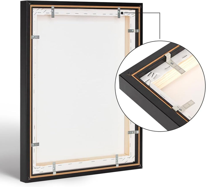 Schattenfugenrahmen Lemgo für Keilrahmenbilder und Leinwände 40x100cm Silber Antik, 40x100cm Silber