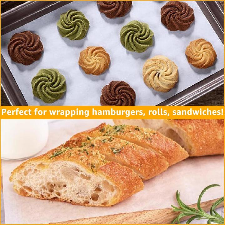 APACALI 300 Blatt Butterbrotpapier, 30x40CM Käsepapier, Wachspapier für Lebensmittel, Brotpapier wei