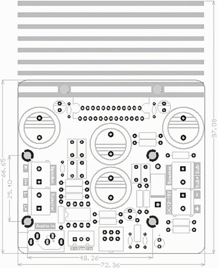 DollaTek TDA7850 Digitalverstärker Subwoofer Soundkarte 2 x 80 W + 120 W Stereo-Verstärker Klasse AB