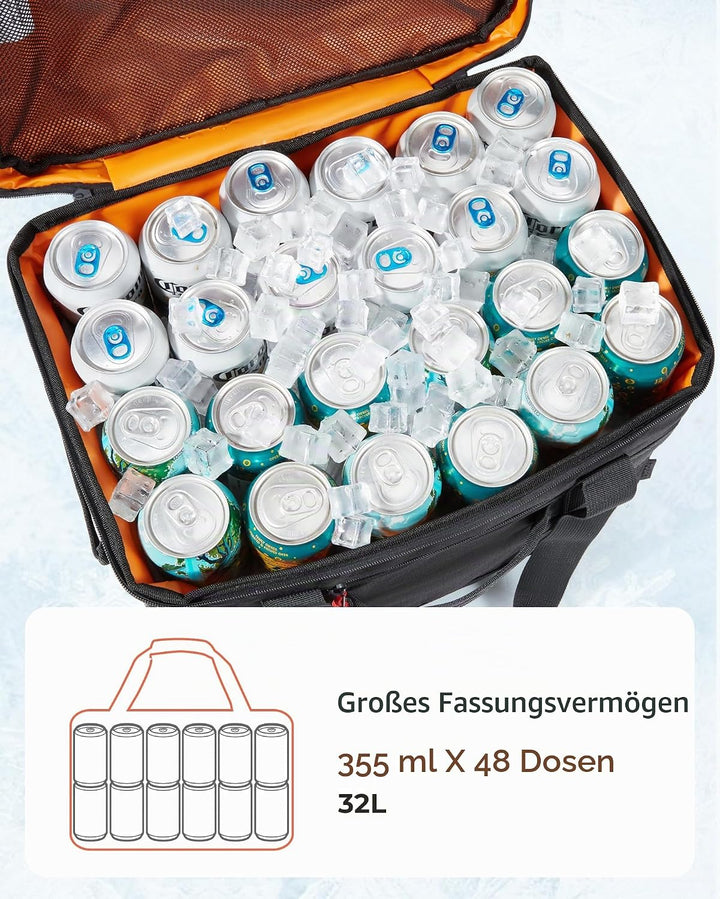 TOURIT Kühltasche Picknicktasche Isolierter weicher Kühler Gross Zusammenklappbar Thermotasche Leben