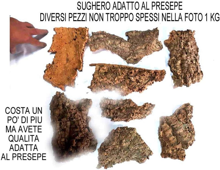 750 GR Zubehör für Krippe Zubehör für Krippe Weihnachtsgeschichte Kork Rinde Vegetation Krippe Dec W