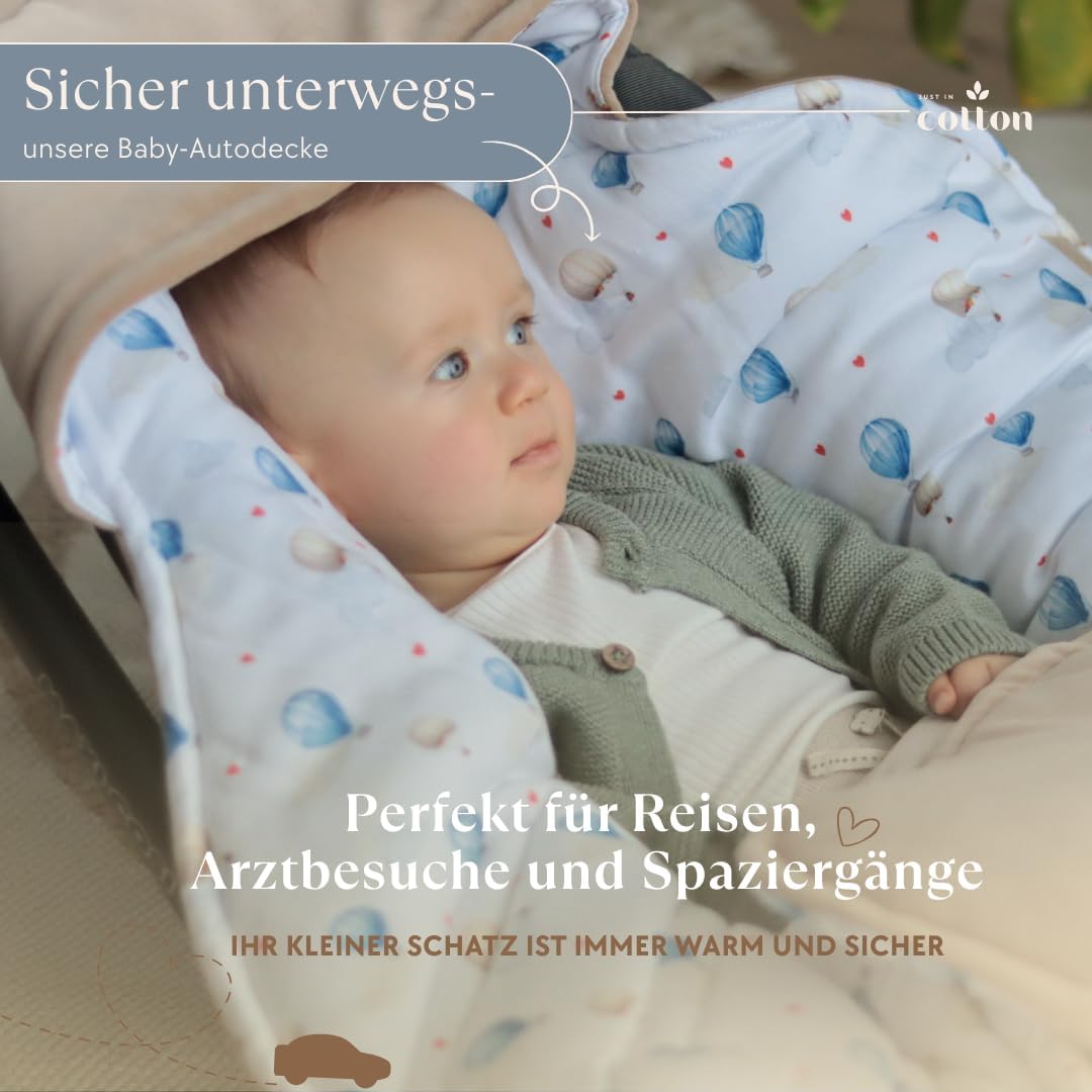 Einschlagdecke Babyschale Kinderwagen: Velours-Bambus-Decke für Autositz, Kinderwagen und Wanne. bab