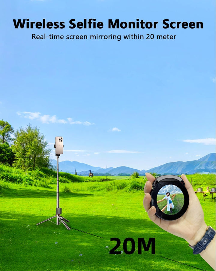 Magnetischer kabelloser Selfie-Monitor-Bildschirm für iPhone und Android, 1200 mAh mit Bluetooth-Fer