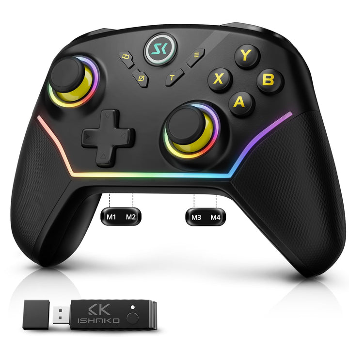 CHENGDAO 2,4G kabelloser Controller für PC/Windows/Switch/OLED/Lite/Android, Gamepad mit Hall-Effekt