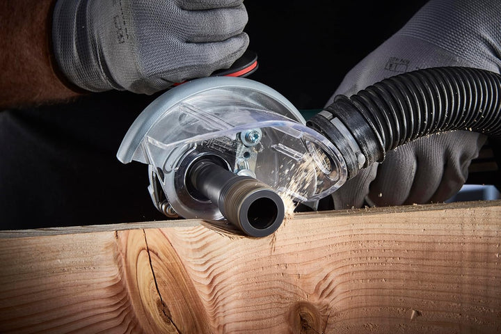 wolfcraft Holzbearbeitungsset für Winkelschleifer I 4400000 I Für das staubarme Fräsen, Modellieren