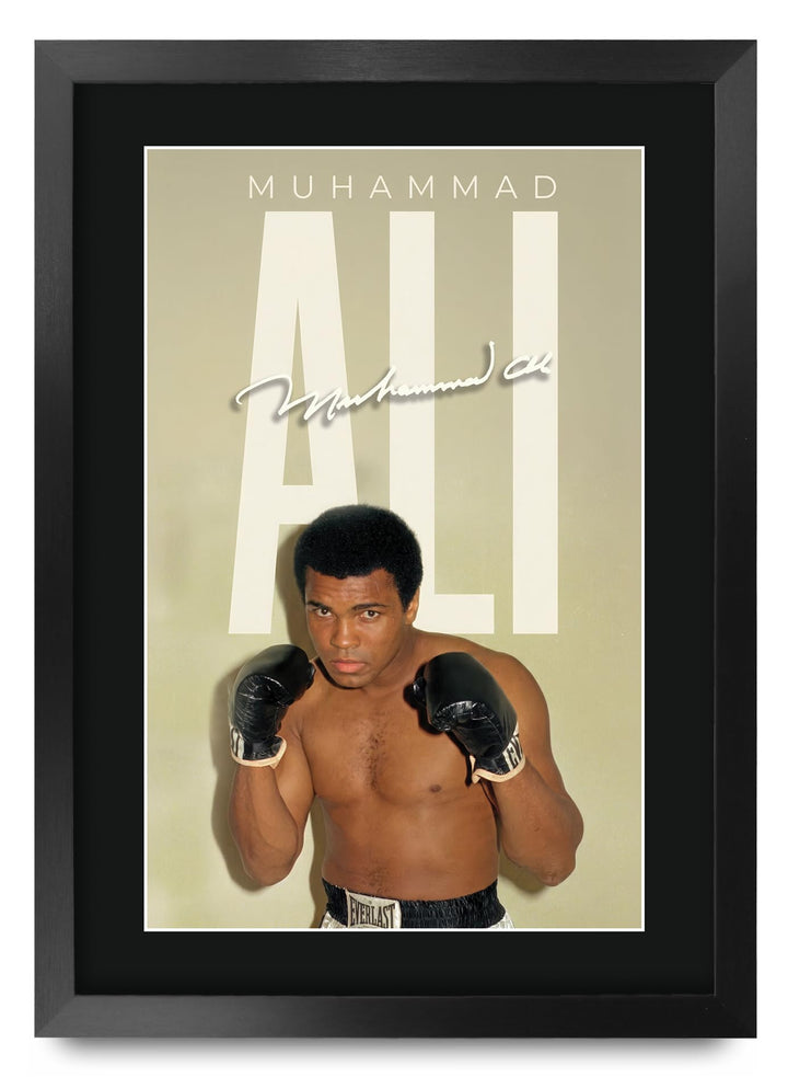 HWC Trading Muhammad Ali Boxing Geschenke Gedruckter Signierter Autogramm Poster für Fans von Boxspo