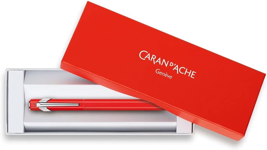 Caran d'Ache Metall- Füllfederhalter 849 rot matt Feder F