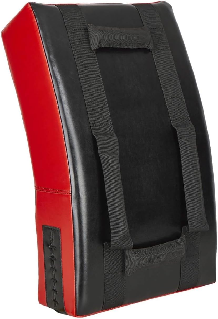Schlagpolster Strike Gekrümmt - Mit 4 Griffen - 60 x 35 x 15 cm - Kunstleder rot-schwarz - Robuste l