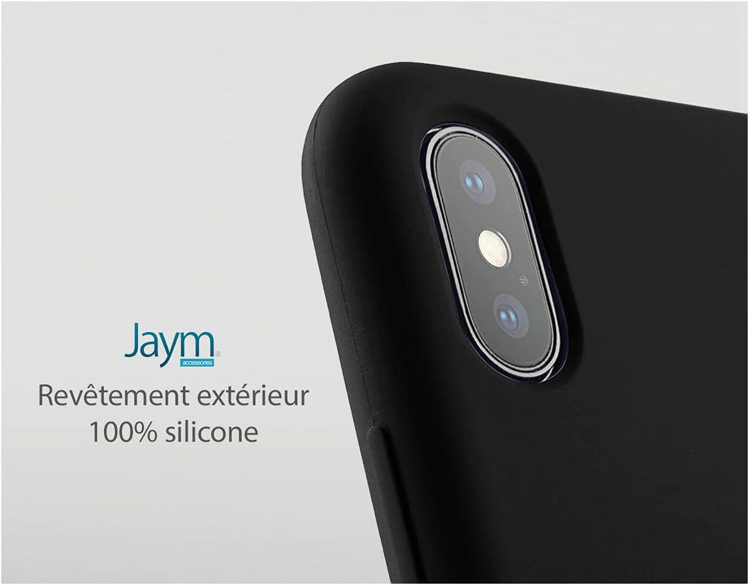 JAYM - Coque Silicone Premium Noire pour Samsung Galaxy A12-100% Silicone et Microfibre - Renforcée