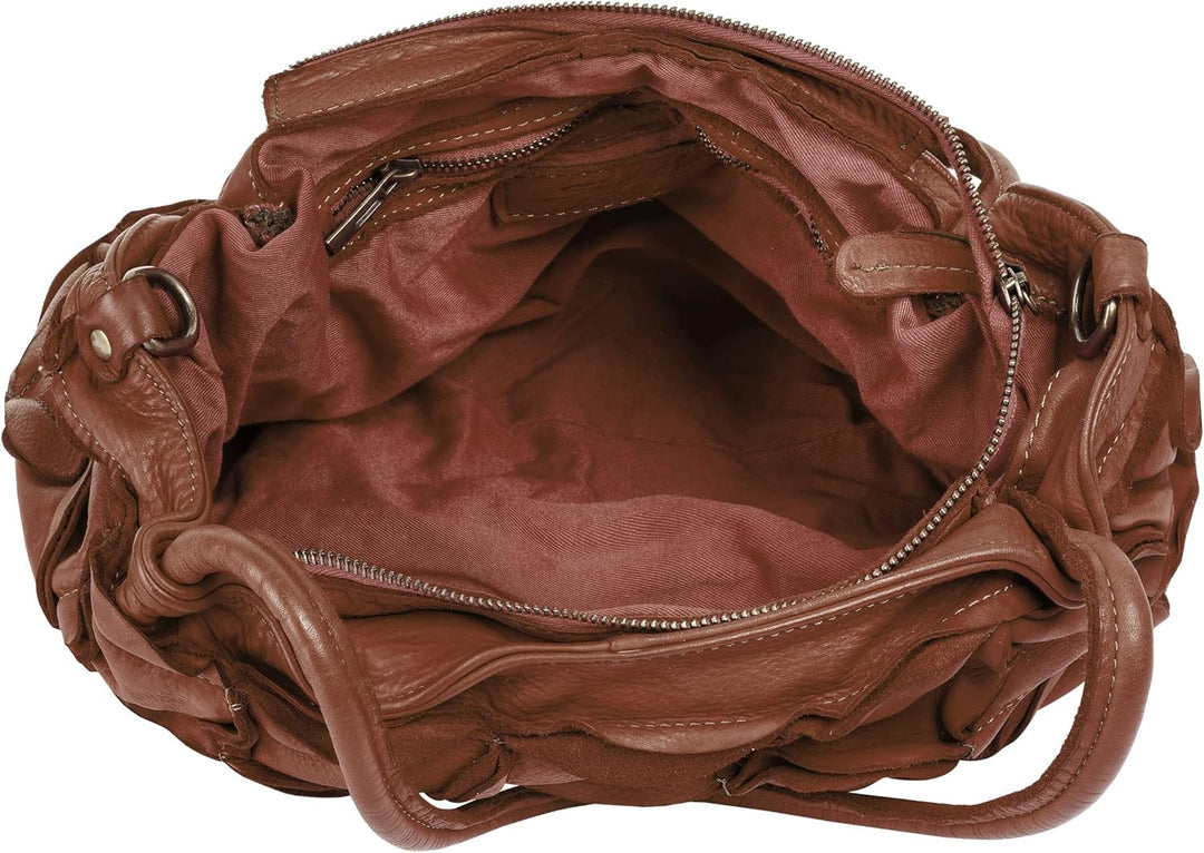 Samantha Look Shopper Echt Leder Damen - 021326 Cognac, Cognac