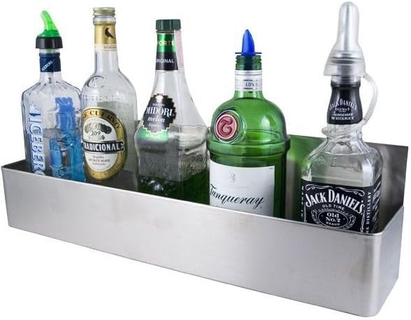 Speed Rack Flaschenregal Edelstahl Wand 56cm für 6 Flaschen Flaschenhalter Cocktails