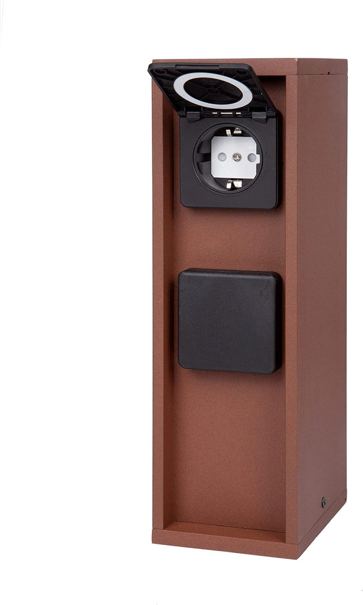 BOLD Pado smarte Aussen-Steckdose-Garten Steckdosen-Säule 3Fach Stecker Rost (Smart Home (iOS & Andr