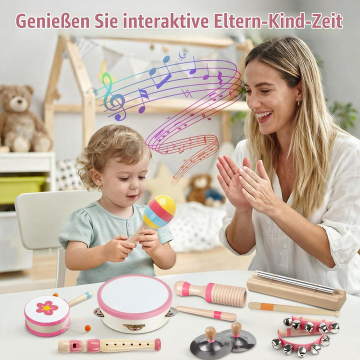 Musikinstrumente für Babys – Montessori-Musikspielzeug für Kleinkinder, Schlaginstrumenten-Set aus H
