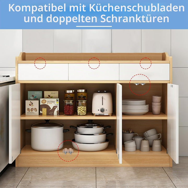 Drucktüröffner Doppelt Push to Open Magnet Jiayi 2 Stück Stark Schrank Türöffner Aluminium Drucköffn