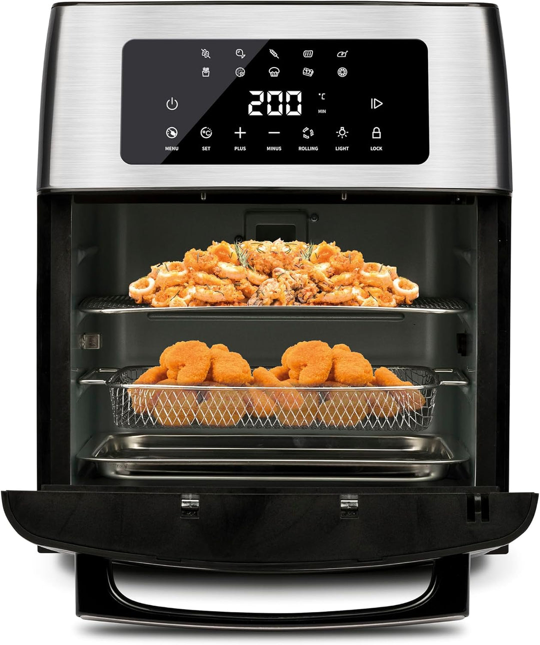 G3 Ferrari G10182 Heissluftfritteuse & Airfryer-Ofen "Friggisano EVO 15L", 1700 W, 15 L, 10 Programm