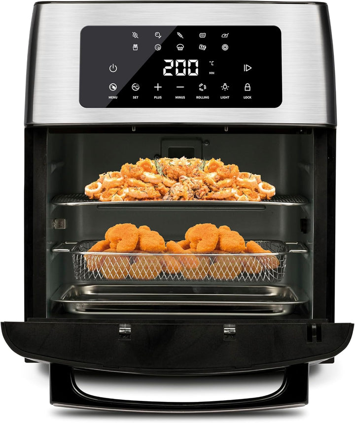 G3 Ferrari G10182 Heissluftfritteuse & Airfryer-Ofen "Friggisano EVO 15L", 1700 W, 15 L, 10 Programm