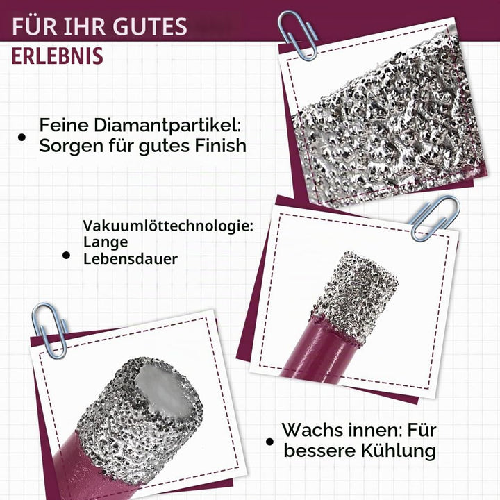 Diamant Fliesenbohrer Set 10mm x M14-2 Stücke Bohrkronen für Fliesen Keramik Porzellan Marmor Granit