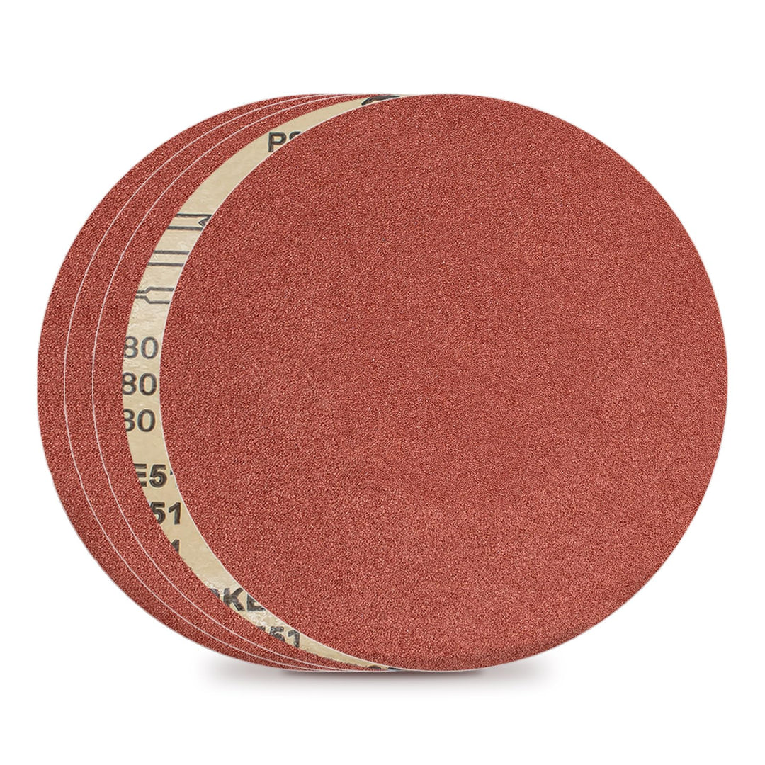FEIHU 30 Stück Selbstklebende Scheiben red Ø 200 mm Körnung je 5 x P60, P80,P120, P180, P240, P320fü