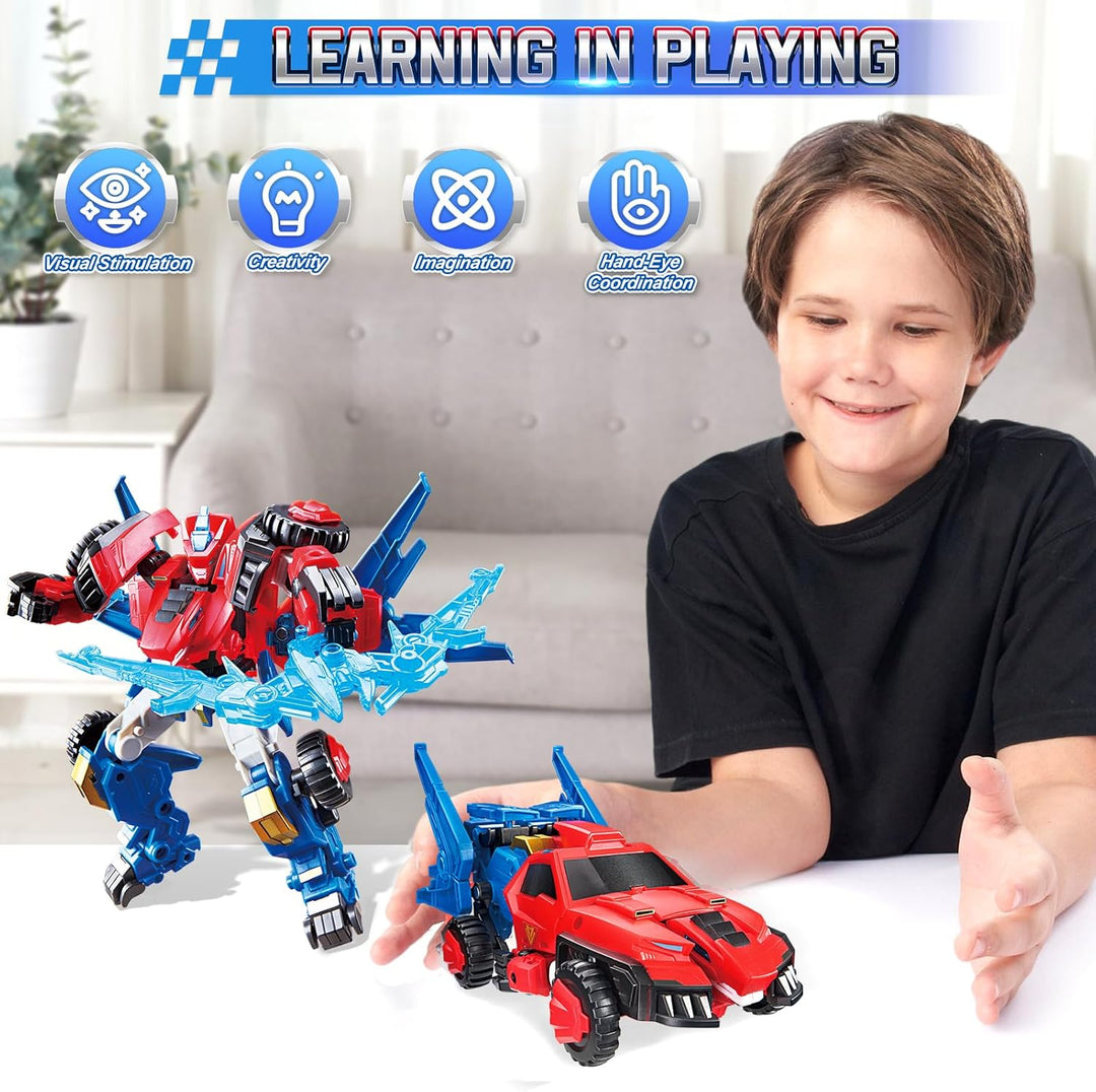 Verwandlungsroboter 2 in 1 Raptor Bolt Wing, 8,66 Zoll, Kinder Roboter Spielzeug, Chariot Transforma
