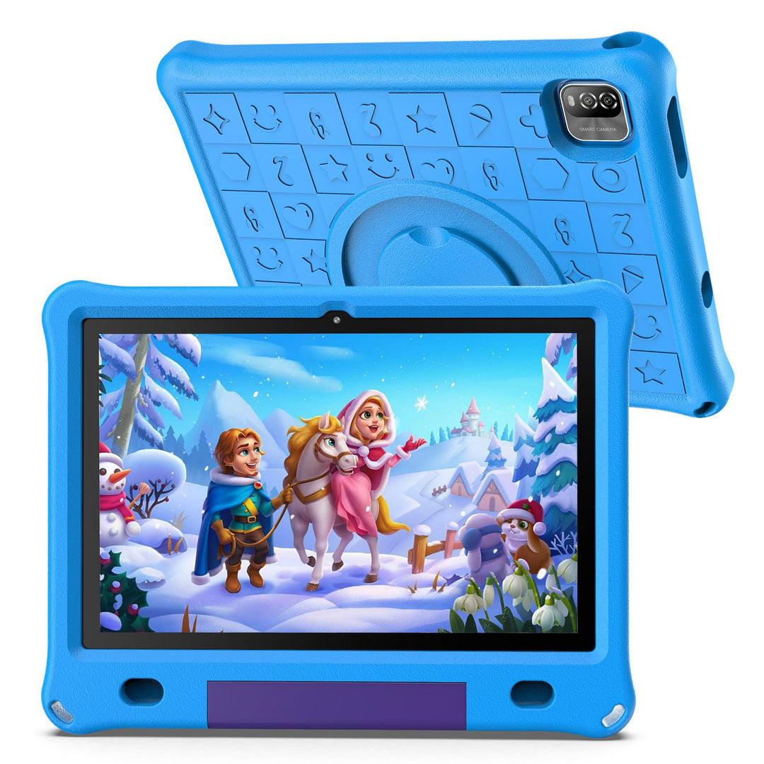 PRITOM Android 10 Tablet for Kids, 10 Inch IPS HD Large Screen, 3GB+64GB, Control Learning Game Educ