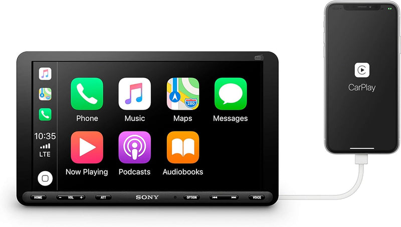 Sony XAV-AX8050D 9 Zoll grosses Display DAB AV Receiver mit Apple CarPlay, Android Auto & Weblink 2.