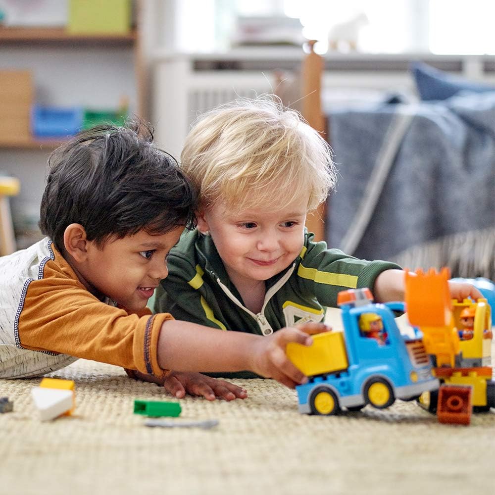 LEGO DUPLO Town 10812 Truck & Tracked Excavator Building Kit (26 Piece) by LEGO
