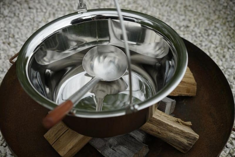 Gulaschkessel 20 Liter mit Deckel Edelstahl für Grillgalgen XXL