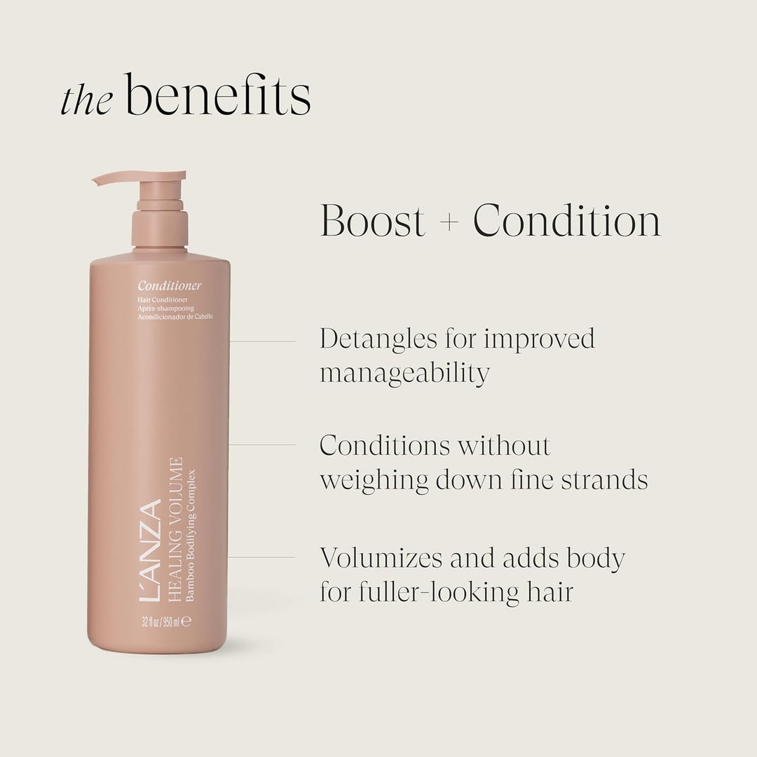 L'ANZA Heilungsvolumen Verdickungskonditionierer (1,000 ml), Verleiht Feinem & Glattem Haar Glanz, V