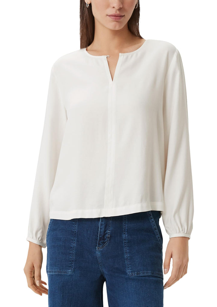 Comma Damen Bluse 34 0120 Weiss, 34 0120 Weiß