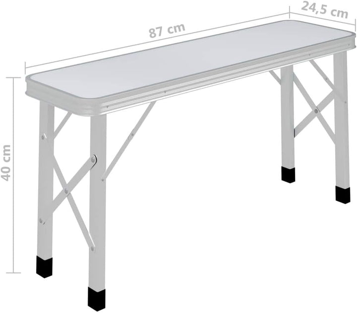 vidaXL Campingtisch Klappbar mit 2 Sitzbänken Gartenbank Bank Sitzgruppe Koffertisch Gartentisch Kla