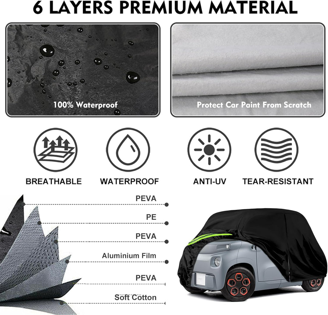 Vollgarage Autoabdeckung Ersatz für Citroen Ami/Rocks-e/Electric/FIAT Topolino 2020-2024, Auto Abdec