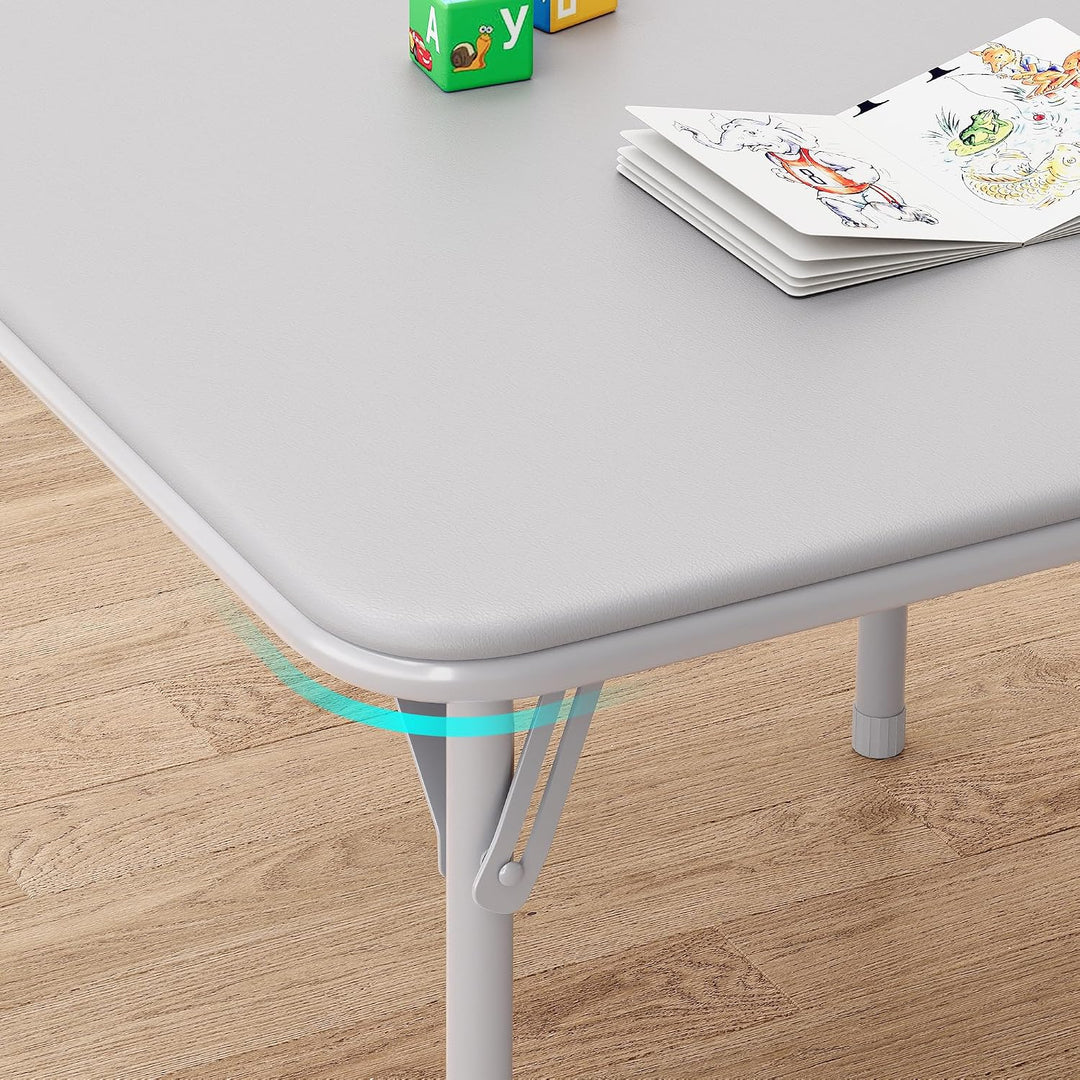 GarveeHome Klapptisch-Set mit 2 Klappstühlen, Portabel &amp; Platzsparend, Stabiler Metallrahmen für Woh